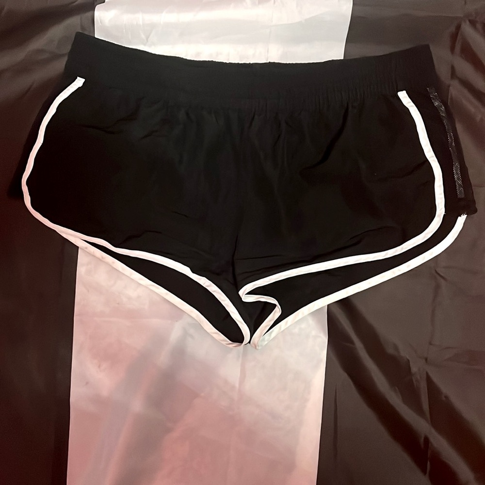 Black athletic shorts